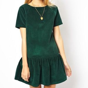 Green Corduroy dress
